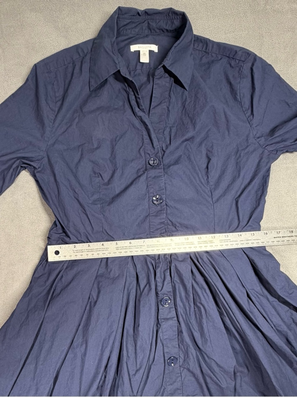 Bagutta Blue Button-Front Cotton Midi Dress - Picture 5 of 12